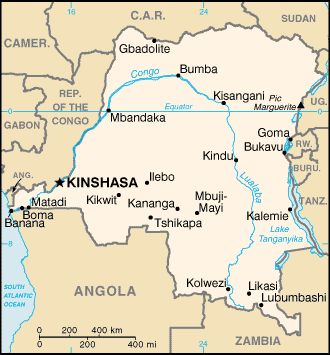 kinshasa congo carte